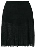 Alaïa Vintage Pleated Lace Skirt - Black