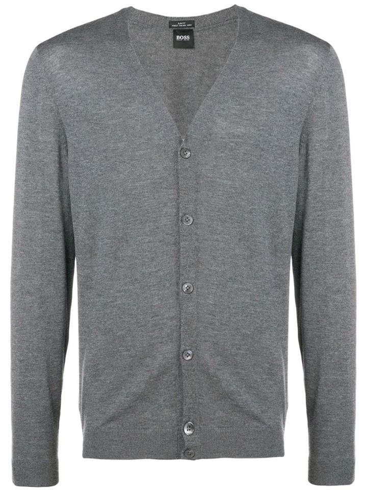 Boss Hugo Boss V-neck Cardigan - Grey