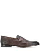 Doucal's Woven Effect Loafers - Brown