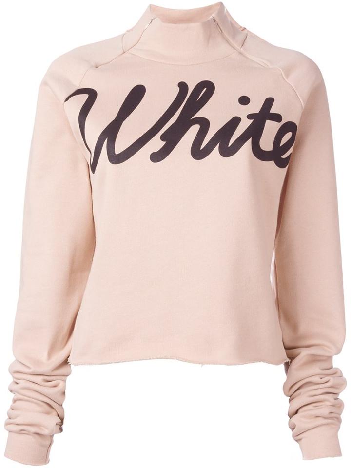 Off-white 'white' Print Sweatshirt, Women's, Size: Small, Pink/purple, Cotton