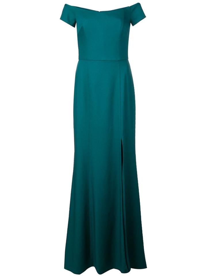 Amsale Off-shoulder Gown - Green