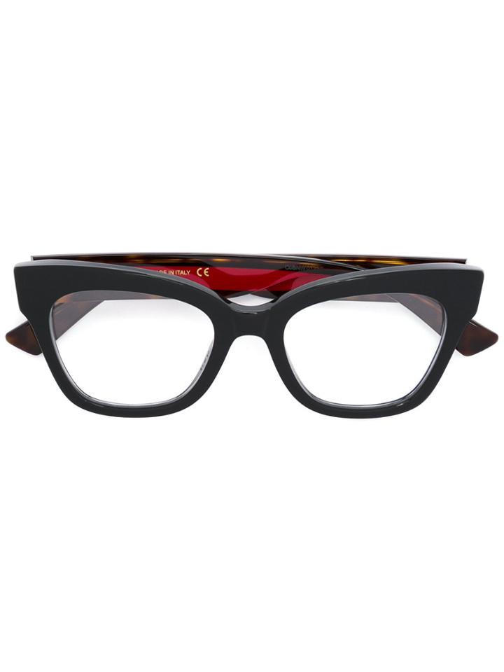 Gucci Eyewear Cat Eye Square Glasses - Black