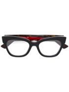 Gucci Eyewear Cat Eye Square Glasses - Black