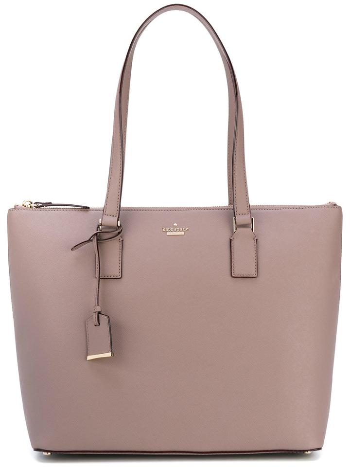 Kate Spade - Logo Plaque Tote Bag - Women - Leather - One Size, Pink/purple, Leather