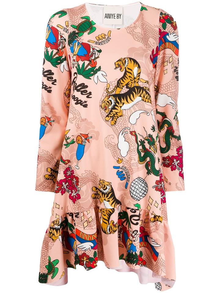 Aniye By Animal Print Dress - Orange