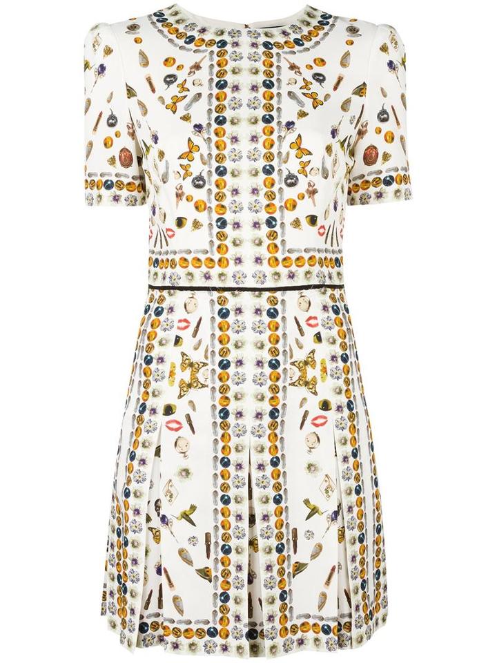 Alexander Mcqueen Obsession Mini Dress, Women's, Size: 38, Nude/neutrals, Silk/viscose