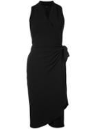 Peter Cohen Wrapped Pencil Dress - Black