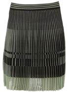 Maison Ullens Pleated Short Skirt, Women's, Size: S, Green, Cotton/polyamide/polyester