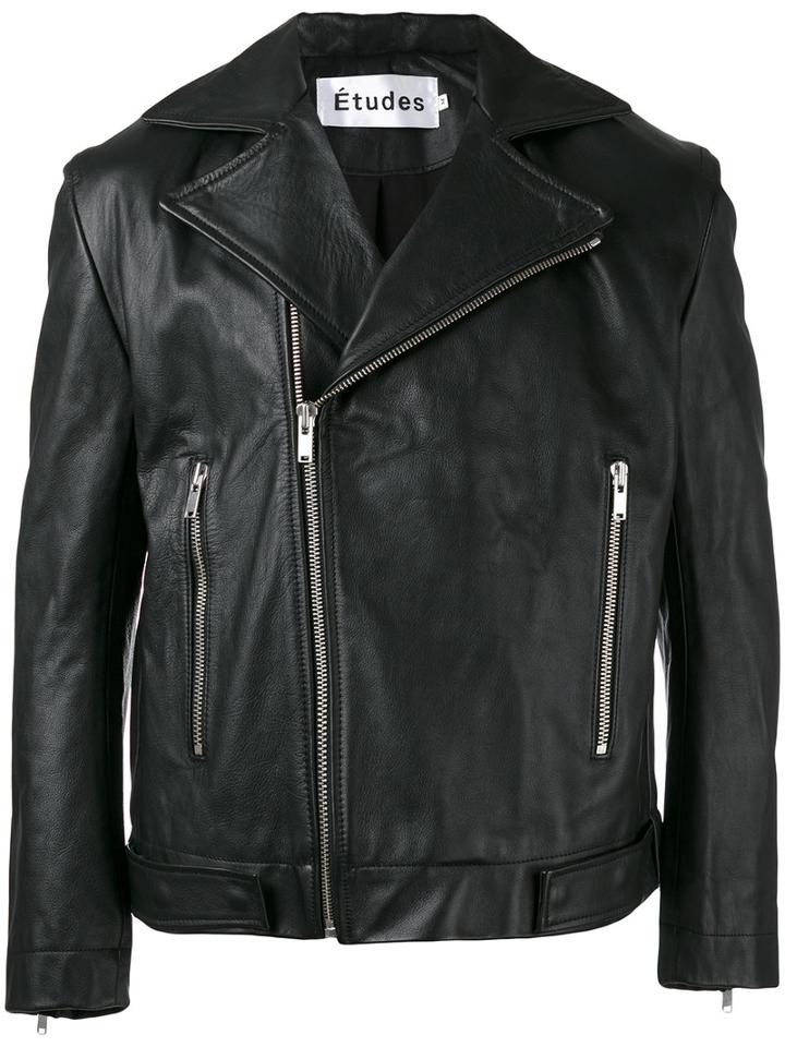 Études - 'escape' Biker Jacket - Men - Leather - 48, Black, Leather