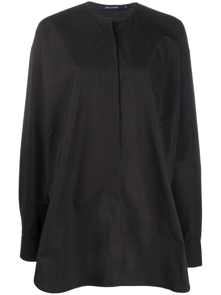 Sofie D'hoore Oversized Long-sleeve Shirt - Black