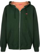 Supreme Contrast Zip Up Hooded Sweatshirt - Green