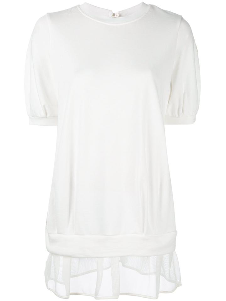 Moncler Sheer Hem Knitted T-shirt - White