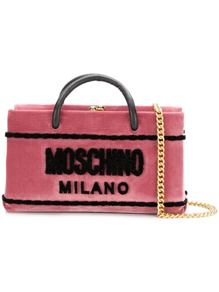 Moschino Box Clutch Bag - Pink & Purple