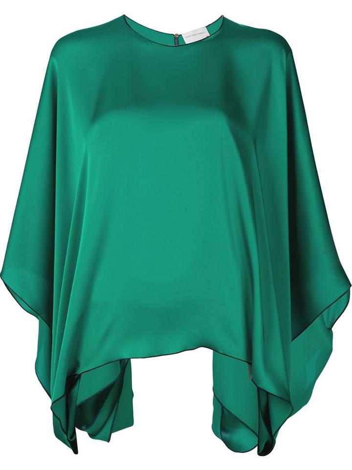 Maison Rabih Kayrouz Bat Sleeve Drape Blouse