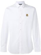 Moschino Bear Embroidered Shirt, Men's, Size: 39, White, Cotton