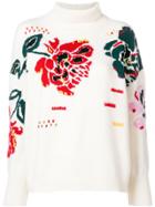 Ermanno Scervino Floral Pattern Knit Sweater - Nude & Neutrals