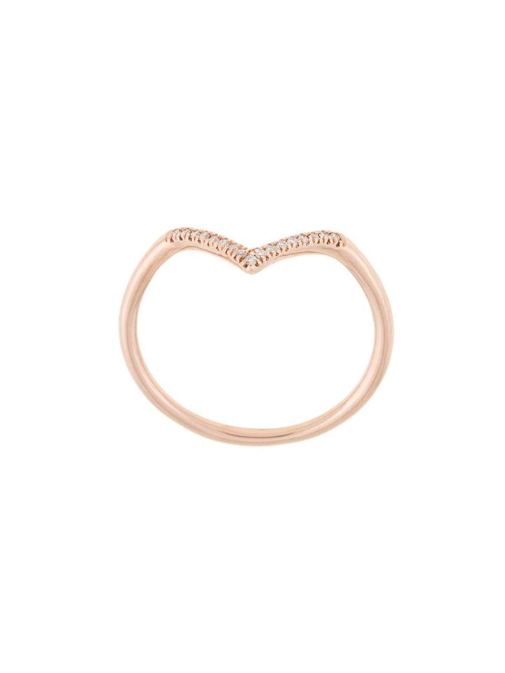 Natalie Marie 14kt Rose Gold Diamond Point Ring