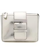 Sergio Rossi Foldover-buckle Clutch - Metallic