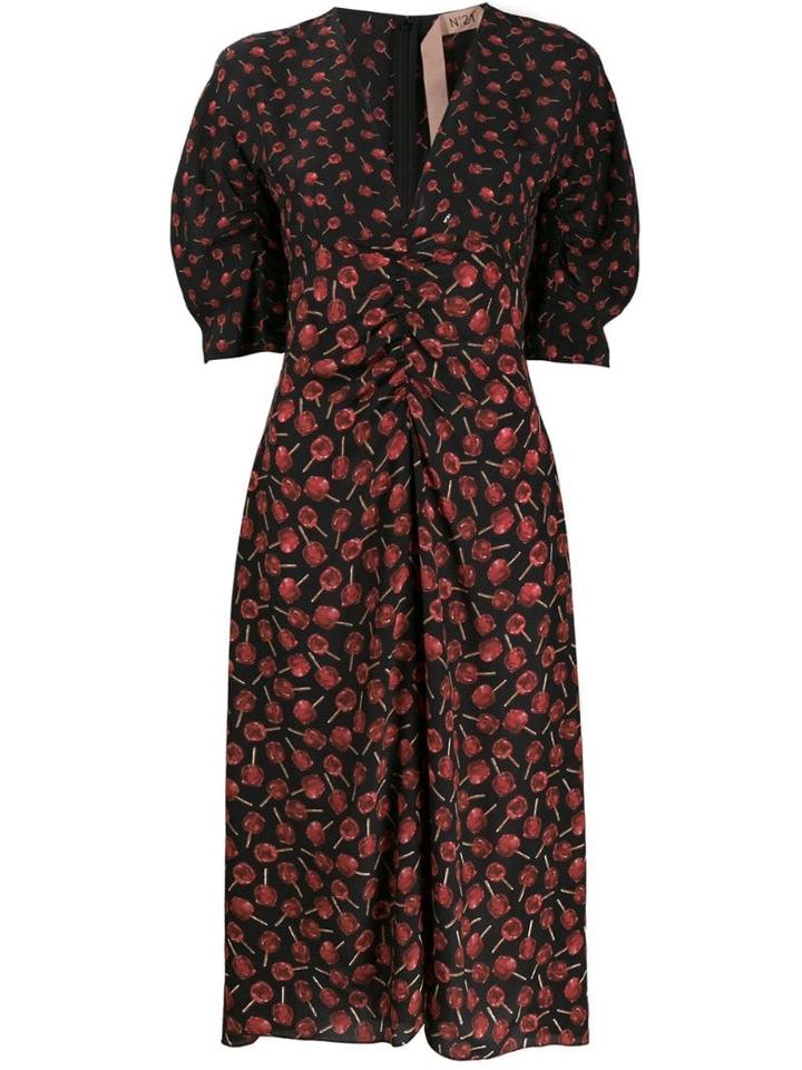 Nº21 Floral Print Dress - Black