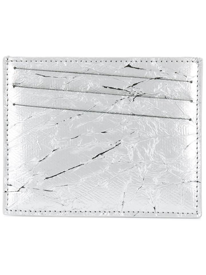 Maison Margiela Crease-effect Cardholder - Metallic