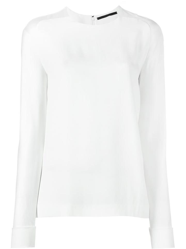 Haider Ackermann Rear Zip Blouse, Women's, Size: 36, White, Acetate/rayon