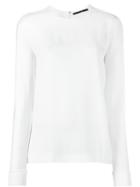Haider Ackermann Rear Zip Blouse, Women's, Size: 36, White, Acetate/rayon