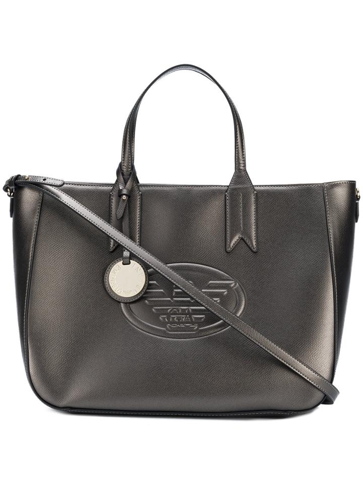 Emporio Armani Front Logo Tote Bag - Grey