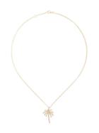 Rosa De La Cruz Diamond Encrusted Palm Tree Pendant Necklace, Women's, Metallic