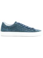 Hide & Jack Crocodile Embossed Sneakers - Blue