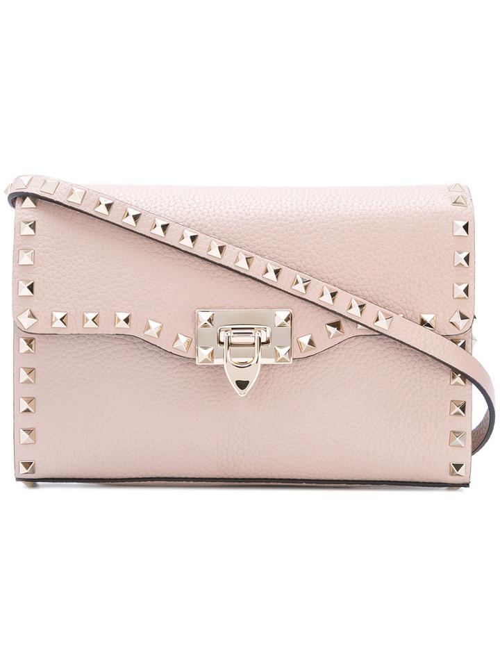 Valentino - Valentino Garavani Rockstud Crossbody Bag - Women - Calf Leather - One Size, Pink/purple, Calf Leather