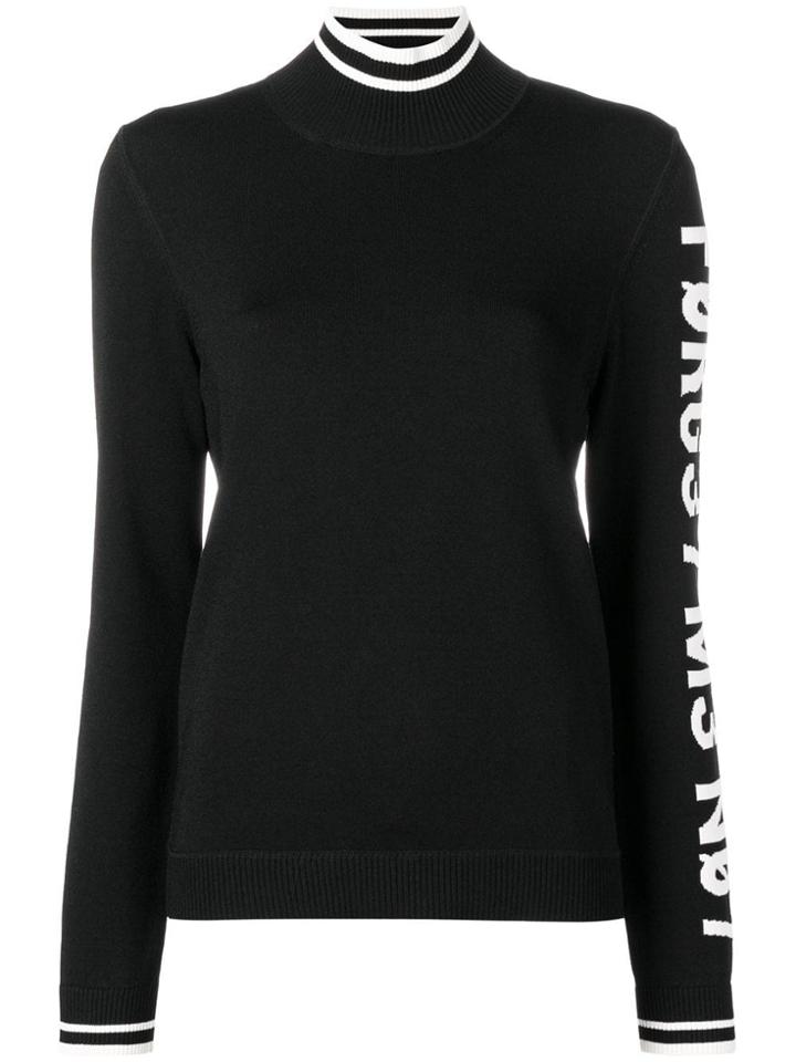 Red Valentino Jacquard Logo Knit Sweater - Black