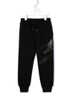 Msgm Kids Logo Patch Track Pants, Boy's, Size: 10 Yrs, Black