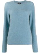 A.p.c. Crew Neck Knitted Sweater - Blue