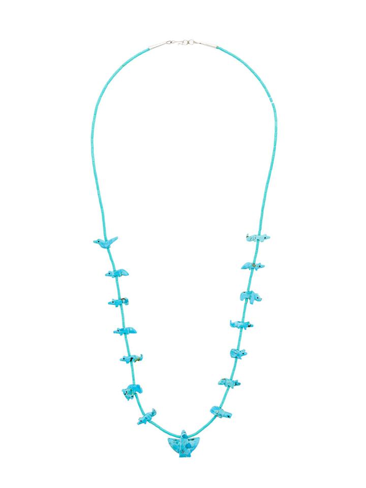 Jessie Western Animal Beaded Necklace - Blue