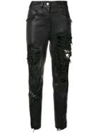 Almaz Distressed Skinny Trousers - Black