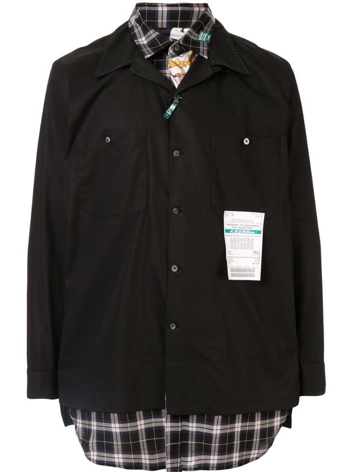 Maison Mihara Yasuhiro Long Sleeved Cotton Shirt - Black