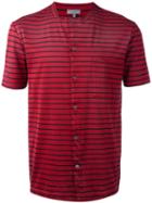 Lanvin - Striped Button-down T-shirt - Men - Cotton - Xl, Red, Cotton
