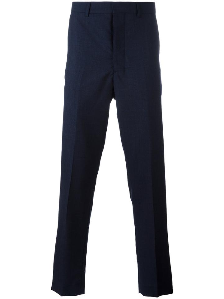Ami Alexandre Mattiussi - Carrot-fit Trousers - Men - Wool - 36, Blue, Wool