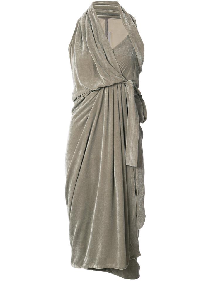 Rick Owens Limo Wrap Dress - Grey