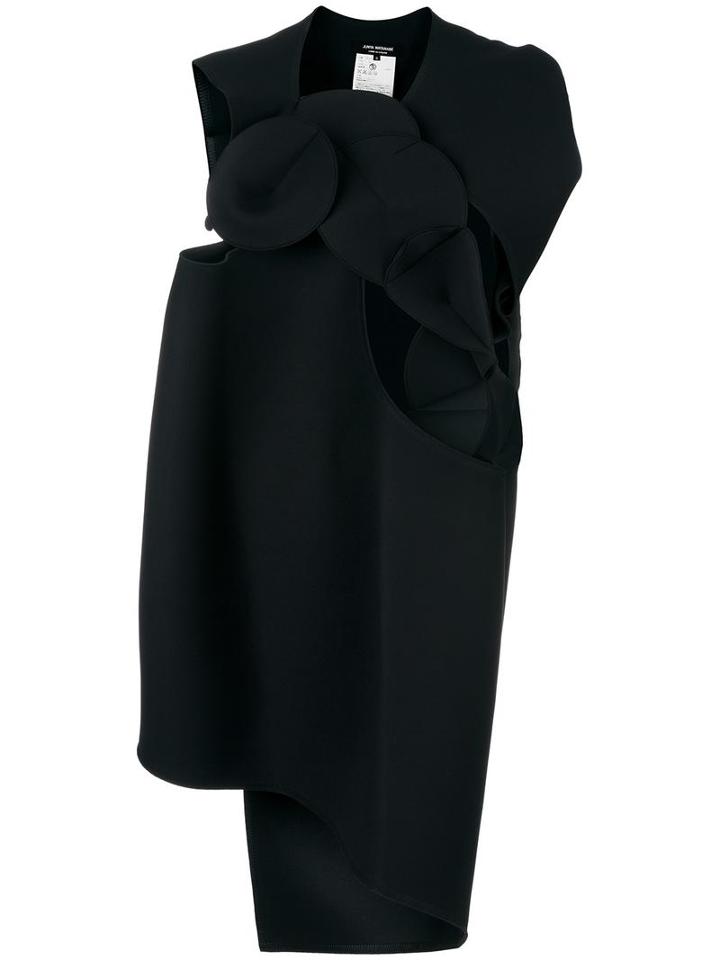 Junya Watanabe Comme Des Garçons Asymmetric Origami Dress, Women's, Size: Small, Black, Nylon