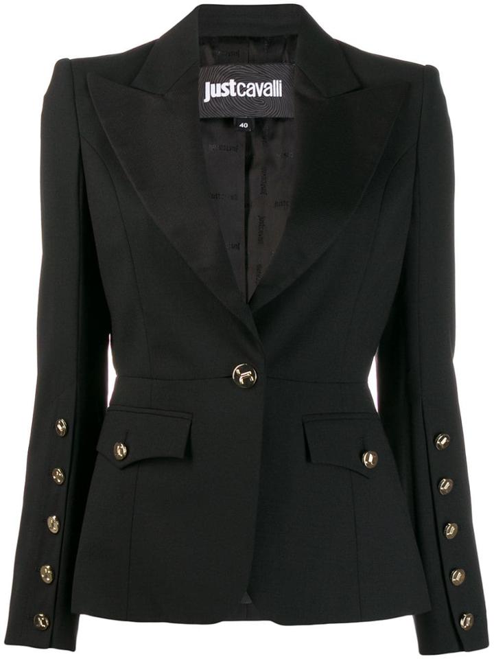 Just Cavalli Tailored Buttoned Blazer - Black