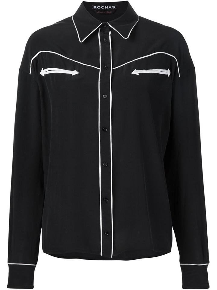 Rochas 'row' Contrast Trim Shirt