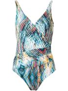 Lygia & Nanny Printed Swimsuit, Women's, Size: 44, Blue, Polyamide/spandex/elastane