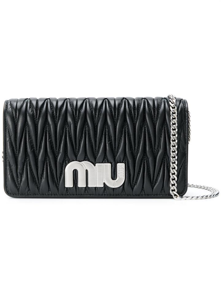 Miu Miu Délice Miu Logo Bag - Black