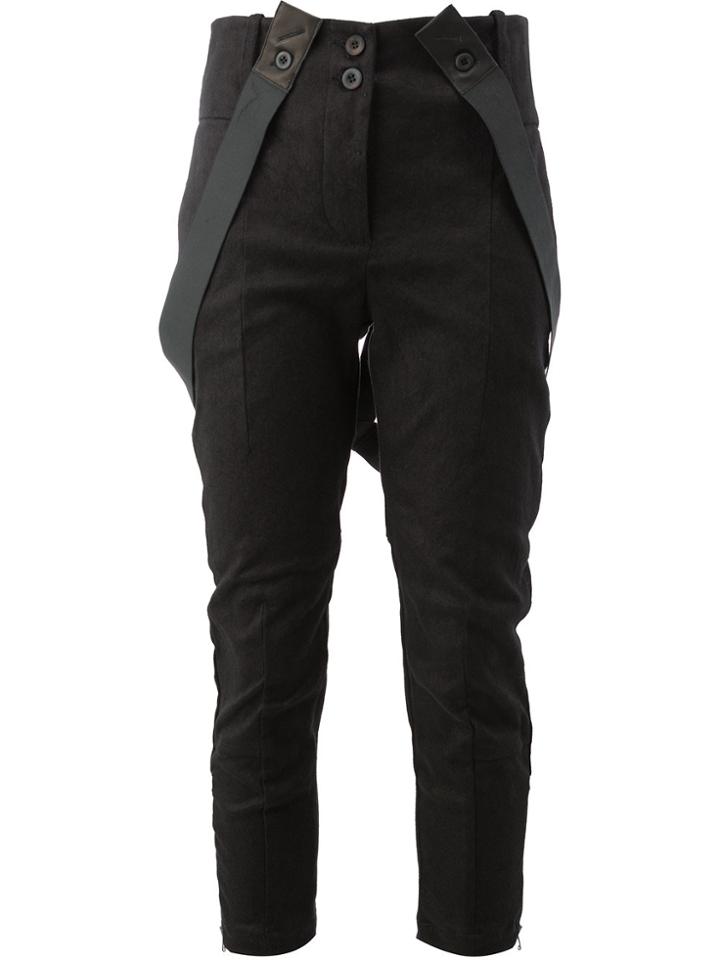 Lost & Found Ria Dunn Brace Detail Trousers - Black