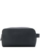 Giorgio Armani Leather Wash Bag - Black