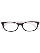Prada Eyewear Oval Glasses - Black