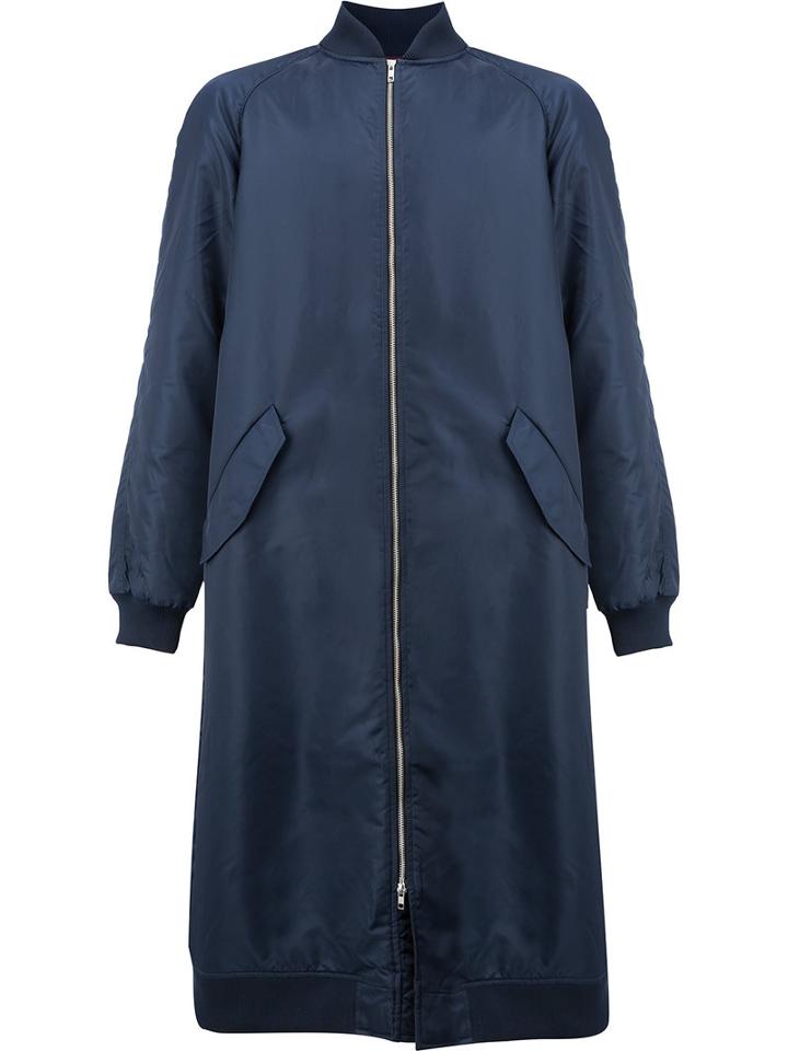 Moohong - Elongated Bomber Coat - Men - Nylon - 46, Blue, Nylon