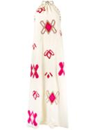 Mochi - Lila Embroidered Dress - Women - Silk/wool - L, Nude/neutrals, Silk/wool