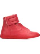 Maison Margiela Future Hi-top Sneakers, Men's, Size: 6.5, Red, Leather/rubber